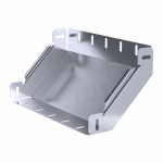 Угол д/листового кабель.лотка 90° вертикально ниспадающий (внешний) без соединит. разъема нержавеющая сталь серый ПРОМРУКАВ