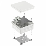 Коробка огнестойкая разветвительная для о/п двухкомпонентная 60-0303-FR6.0-4-2-Р Е15-Е60 RAL9003 100х100х40 (16 шт/кор) Промрукав