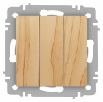 Выключатель 3кл с/у сосна механизм 6-106-11 Accent Intro (1/10/200) Выключатель 3кл с/у сосна механизм 6-106-11 Accent Intro (1/10/200)