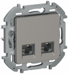 IEKINSPIRIA Роз. комп. 2-я RJ45 кат.5Е UTP 6731271 дымч. IEK