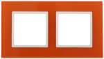 Рамка 2гн стекло оранжевый/белый 14-5102-22 Elegance ЭРА Рамка 2гн стекло оранжевый/белый 14-5102-22 Elegance ЭРА