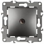 Розетка 1гн ТВ одиночная с/у графит механизм 12-3101-12 Эра12 ЭРА (1/10)