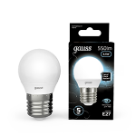 Лампа светодиод 6,5Вт Шар Е27 4100К 550Лм матовая Gauss Black (1/10/100)