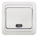Выключатель 1кл с подсв с/у белый 2121-W CLASSICO IN HOME (10/200)