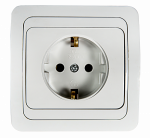 Розетка 1гн с З/К с/у белый 16А 2028-W CLASSICO IN HOME (10/200)
