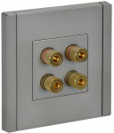 Розетка 4гн аудио с/у сталь FP539 FORTE&PIANO IEK (1/10/100)