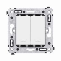 Выключатель 1-клавиш. с подсветкой LED механизм 16А 210-230В с/у черный матовый IP20 ДКС