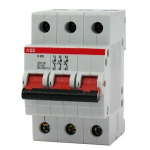 Выключатель-разъединитель встр. стационарный 3p 80А 400В с рукояткой поворотной сервисный, IP20 ABB Выключатель-разъединитель встр. стационарный 3p 80А 400В с рукояткой поворотной сервисный, IP20 ABB