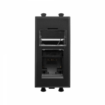 Накладка/вставка для настен. кабель-канала пластик черный DKC