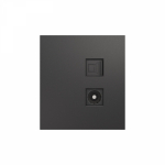 Розетка комп+TV RJ45+TV с/у графит механизм с рамкой кат.6 MIELE STRONG KRANZ (1/100)