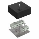 Коробка огнестойкая разветвительная для кабель-канала 40-0450-FR6.0-4-6-Р Е15-Е60 RAL9005 75х75х30 (87 шт/кор) Промрукав