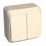 Выключатель 2кл о/у крем IP20 Этюд Systeme Electric (1/25/200) Выключатель 2кл о/у крем IP20 Этюд Systeme Electric (1/25/200)