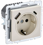 Розетка 1гн с З/К+2хUSB шторки с/у крем механизм 16А A+C 18Вт РЮш11-1-БрКр BRITE IEK (1/8/80) Розетка 1гн с З/К+2хUSB шторки с/у крем механизм 16А A+C 18Вт РЮш11-1-БрКр BRITE IEK (1/8/80)