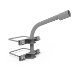 Кронштейн для уличных светильников L=625мм d=60мм с 2 хомутами на опору серый Gauss (1/6)
