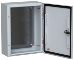 Щит с монтажной панелью ЩМП 400х300х150 настен с зам. металл сер УХЛ1 IP66 TITAN 5 IEK (1)