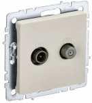 Розетка 2гн TV+SAT с/у крем механизм РТВ/РСп12-БрКр BRITE IEK (1/10/100) Розетка 2гн TV+SAT с/у крем механизм РТВ/РСп12-БрКр BRITE IEK (1/10/100)