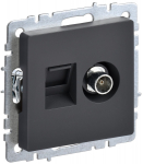 Розетка 2гн комп+ТВ RJ45+TV с/у графит механизм кат.5е РТВ/РК12-БрГ BRITE IEK (1/10/100) Розетка 2гн комп+ТВ RJ45+TV с/у графит механизм кат.5е РТВ/РК12-БрГ BRITE IEK (1/10/100)