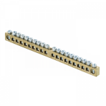 Шина PEN земля-ноль ШНИ 6х9 20-отверстий крепеж по центру латунь EKF PROxima (10/500) Шина PEN земля-ноль ШНИ 6х9 20-отверстий крепеж по центру латунь EKF PROxima (10/500)