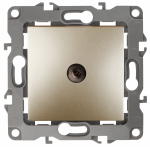 Розетка 1гн ТВ одиночная с/у шампань механизм 12-3101-04 Эра12 ЭРА (1/10)