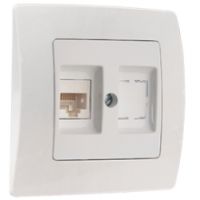 Розетка 1гн комп RJ45 с/у белый кат.5е Lilium Natural Kare Makel (1/12/120) Розетка 1гн комп RJ45 с/у белый кат.5е Lilium Natural Kare Makel (1/12/120)