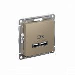 Розетка 2гн USB+USB с/у шампань механизм AtlasDesign Systeme Electric (1) Розетка 2гн USB+USB с/у шампань механизм AtlasDesign Systeme Electric (1)