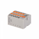 Зажим клеммный проходной 28.8мм размер ячейки 36.1мм для специального профиля 1 уровень сечение провода 6мм² 41А 690В термопласт DKC (ДКС)