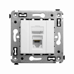 Розетка 1гн комп RJ45 с/у белое облако механизм кат.5е Avanti ДКС (1/1/1) Розетка 1гн комп RJ45 с/у белое облако механизм кат.5е Avanti ДКС (1/1/1)