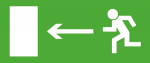 ЭЗ "Направление к эвакуационному выходу налево" (150х300) ЭЗ "Направление к эвакуационному выходу налево" (150х300)