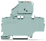 Клемма с плавкой вставкой 1ур. ячейка 6.2мм на DIN-рейку 6.3А 0.25-4мм² с плавк. предохр. 5х20 мм, поворот. держатель, с LED Wago Без серии