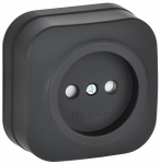 GLORY Роз. без з/к с з/ш о/у 10А РСш20-2-ХЧм черн. м. IEK