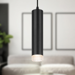 Светильник подвесной (подвес) ЭРА PL18 BK/CL MR16 GU10 потолочный цилиндр черный, прозрачный