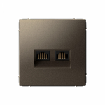 Розетка 2гн комп+комп RJ45+RJ45 с/у мокко механизм кат.6А ArtGallery Systeme Electric (1/5/20)