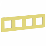 Рамка 4гн зеленое яблоко/крем Unica STUDIO NEW Schneider Electric