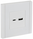 Розетка 2гн USB+USB A+C с/у белый 18Вт FP251 FORTE&PIANO IEK (1/10/100)