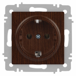 Розетка 1гн с З/К с/у венге механизм 16А 6-202-10 Accent Intro (1/10/200)