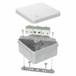 Коробка огнестойкая для о/п двухкомпонентная 60-0210-FR6.0-6 Е15-Е120 RAL7035 80х80х40 Промрукав