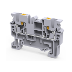 Зажим клеммный проходной 0мм размер ячейки 0мм на DIN-рейку/G-рейка 1 уровень сечение провода 4мм² 32А 1000В полиамид (pa) КЭАЗ (Курский электроаппара