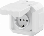 Розетка 1гн с З/К с крыш. о/у белый для многопостового монтажа 16А P54 Variant АBB