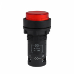 Кнопочный выкл. в сборе плоск., 1 упр. элемент красный 0НО 1НЗ 1переключ. IP40 с подсветкой, КЭАЗ