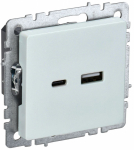 Розетка 2гн USB+USB A+C с/у жемчуг механизм 18Вт РЮ11-1-БрЖ BRITE IEK (1/8/80) Розетка 2гн USB+USB A+C с/у жемчуг механизм 18Вт РЮ11-1-БрЖ BRITE IEK (1/8/80)