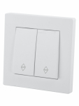 Выключатель на 2 направления 2 кл. 10А белый "Сенеж" TDM Выключатель на 2 направления 2 кл. 10А белый "Сенеж" TDM