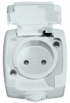 Розетка 1гн без З/К шторки о/у белый 10А IP44 РОНДО Systeme Electric  (1/12)
