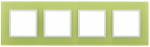 Рамка 4гн стекло лайм/белый 14-5104-26 Elegance ЭРА Рамка 4гн стекло лайм/белый 14-5104-26 Elegance ЭРА