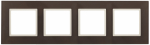 Рамка 4гн стекло мокко/крем 14-5104-31 Elegance ЭРА Рамка 4гн стекло мокко/крем 14-5104-31 Elegance ЭРА