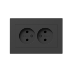 Розетка 2гн без З/К чёрный в сборе Эпика EKF (1/7/84) Розетка 2гн без З/К чёрный в сборе Эпика EKF (1/7/84)