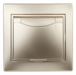 Розетка 1гн с крыш. с/у шампань 16А 1-203-04 Intro Plano ЭРА (10/100/2000)