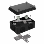 Коробка огнестойкая для о/п 40-0340-FR1.5-4 Е15-Е120 RAL9005 120х80х50 (20 шт/кор) Промрукав