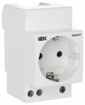 ARMAT Розетка на DIN-рейку 45мм с заземл. с з/ш 16А IEK