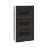 Щиток 36 мод встраиваемый для полых стен FRAME, белый, с тонированной  дверцей, с 4 шинами PEN (2шт на 8 отв. и 2шт на 10 отв.)