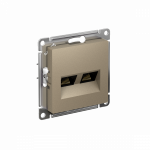 Розетка 2гн комп+комп RJ45+RJ45 с/у шампань механизм кат.5е AtlasDesign Systeme Electric (1/10) Розетка 2гн комп+комп RJ45+RJ45 с/у шампань механизм кат.5е AtlasDesign Systeme Electric (1/10)